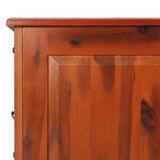 Storage Chest with Lid Brown Solid Wood Acacia - Low Angle