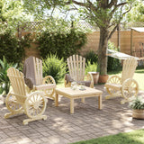 Garden Adirondack Chairs 4 pcs Solid Wood Fir - Side View