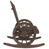 Rocking Adirondack Chairs 2 pcs Solid Wood Fir - Rear View