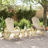 3 Piece Garden Lounge Set Solid Wood Fir - Side View