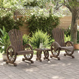 3 Piece Garden Lounge Set Solid Wood Fir - Side View