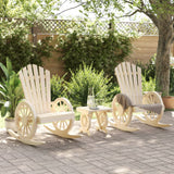 3 Piece Garden Lounge Set Solid Wood Fir - Side View