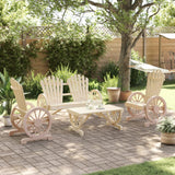4 Piece Garden Lounge Set Solid Wood Fir - Side View