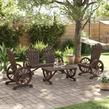 4 Piece Garden Lounge Set Solid Wood Fir - Side View