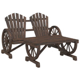 4 Piece Garden Lounge Set Solid Wood Fir - Top-Down View