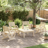 Garden Chairs 4 pcs Solid Wood Fir - Side View