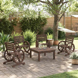 Garden Chairs 4 pcs Solid Wood Fir - Side View