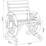 Garden Chairs 4 pcs Solid Wood Fir