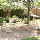 4 Piece Garden Lounge Set Solid Wood Fir - Side View