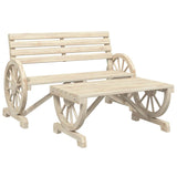 4 Piece Garden Lounge Set Solid Wood Fir - Top-Down View