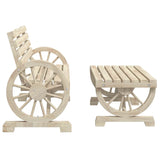 4 Piece Garden Lounge Set Solid Wood Fir - Low Angle