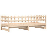 Pull-out Day Bed without Mattress 2x(90x190) cm Solid Wood - Low Angle