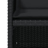 Garden Chairs with Cushions 4 pcs Black Poly Rattan - Extra Image