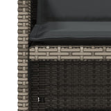 Garden Chairs with Cushions 4 pcs Grey Poly Rattan - Extra Image