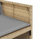 Garden Chairs with Cushions 4 pcs Mix Beige Poly Rattan