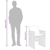 Garden Chairs with Cushions 4 pcs Mix Beige Poly Rattan - Extra Image