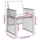 Garden Chairs with Cushions 4 pcs Black Poly Rattan