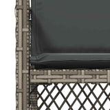 Garden Chairs with Cushions 4 pcs Grey Poly Rattan