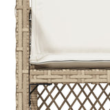 Garden Chairs with Cushions 4 pcs Beige Poly Rattan - Extra Image
