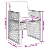 Garden Chairs with Cushions 4 pcs Light Grey Poly Rattan