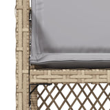 Garden Chairs with Cushions 4 pcs Mix Beige Poly Rattan