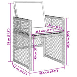 Garden Chairs with Cushions 4 pcs Mix Beige Poly Rattan