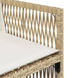 Garden Chairs with Cushions 4 pcs Beige Poly Rattan - Extra Image