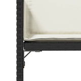 Garden Chairs with Cushions 4 pcs Black Poly Rattan - Extra Image