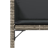 Garden Chairs with Cushions 4 pcs Grey Poly Rattan - Extra Image