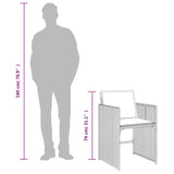 Garden Chairs with Cushions 4 pcs Mix Beige Poly Rattan - Extra Image