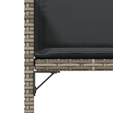 Garden Chairs with Cushions 4 pcs Grey Poly Rattan - Extra Image