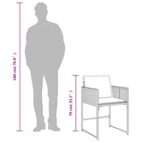 Garden Chairs with Cushions 4 pcs Grey Poly Rattan - Extra Image