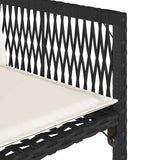 Garden Chairs with Cushions 4 pcs Black Poly Rattan - Extra Image