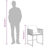 Garden Chairs with Cushions 4 pcs Black Poly Rattan - Extra Image