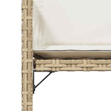 Garden Chairs with Cushions 4 pcs Beige Poly Rattan