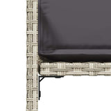 Garden Chairs with Cushions 4 pcs Light Grey Poly Rattan - Extra Image