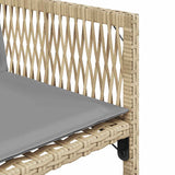 Garden Chairs with Cushions 4 pcs Mix Beige Poly Rattan