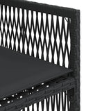 Garden Chairs with Cushions 4 pcs Black Poly Rattan - Extra Image