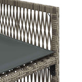 Garden Chairs with Cushions 4 pcs Grey Poly Rattan - Extra Image