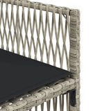 Garden Chairs with Cushions 4 pcs Light Grey Poly Rattan - Extra Image