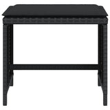 Garden Stools with Cushions 4 pcs Black 41x41x36 cm Poly Rattan - 45-Degree Angle