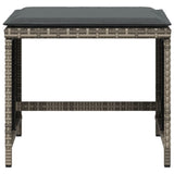 Garden Stools with Cushions 4 pcs Grey 41x41x36 cm Poly Rattan