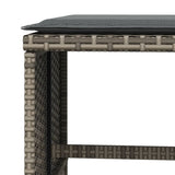 Garden Stools with Cushions 4 pcs Grey 41x41x36 cm Poly Rattan - Low Angle