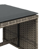 Garden Stools with Cushions 4 pcs Grey 41x41x36 cm Poly Rattan - Extra Image