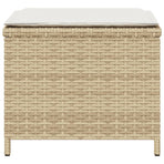 Garden Stools with Cushions 4 pcs Beige 41x41x36 cm Poly Rattan