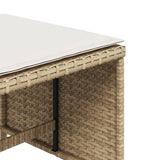 Garden Stools with Cushions 4 pcs Beige 41x41x36 cm Poly Rattan - Extra Image
