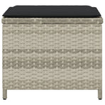 Garden Stools with Cushions 4 pcs Light Grey 41x41x36 cm