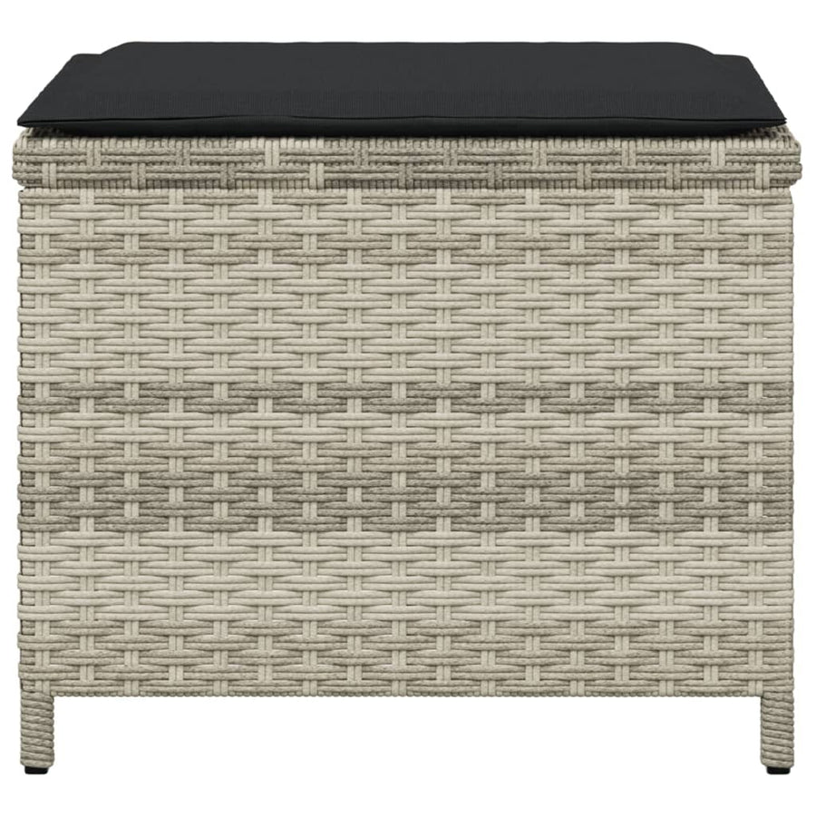 Garden Stools with Cushions 4 pcs Light Grey 41x41x36 cm