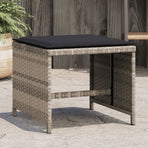 Garden Stools with Cushions 4 pcs Light Grey 41x41x36 cm