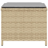 Garden Stools with Cushions 4 pcs Mix Beige 41x41x36 cm Poly Rattan